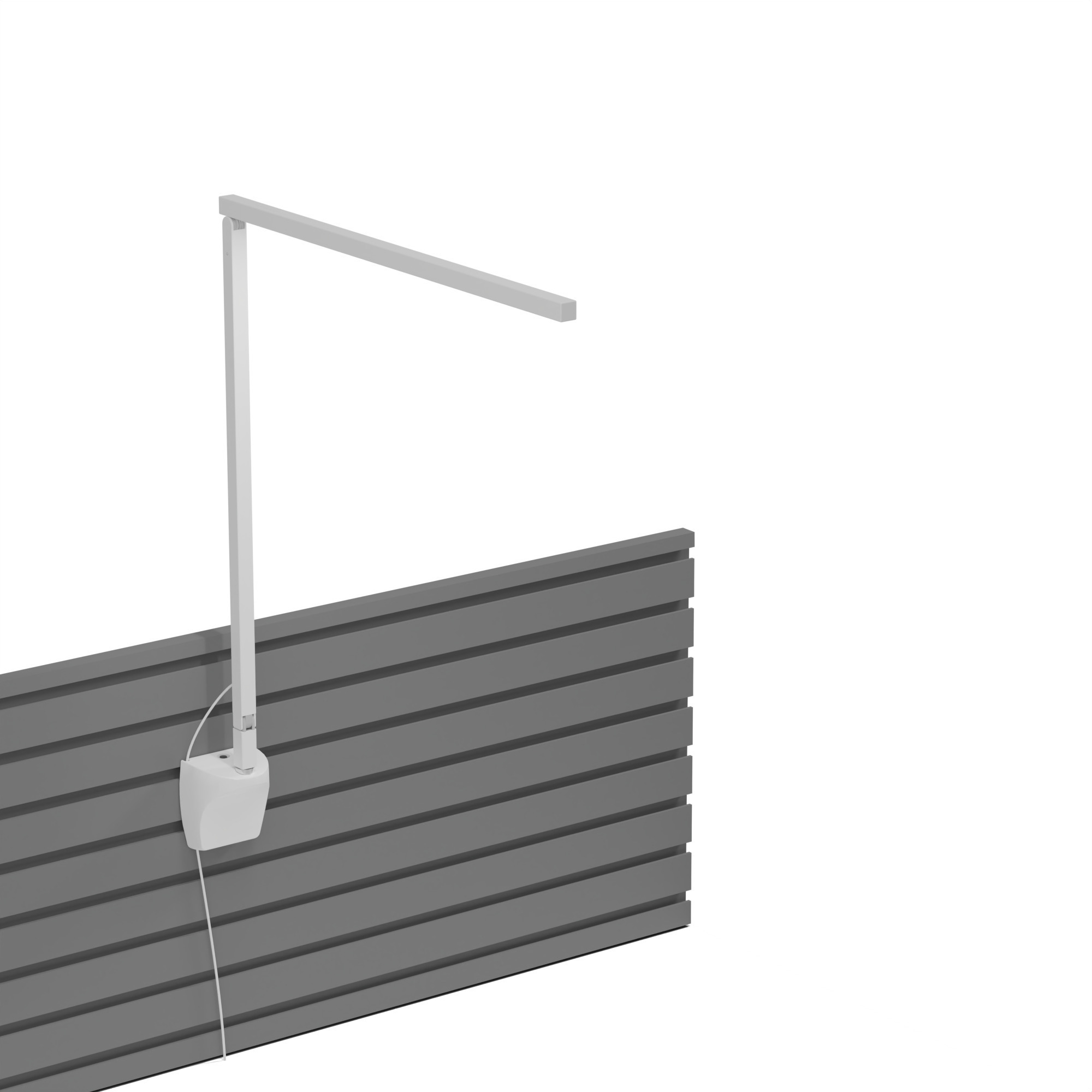 Z-Bar Solo Gen 4 Slatwall Mount Desk Lamp Wall Light in Matte White
